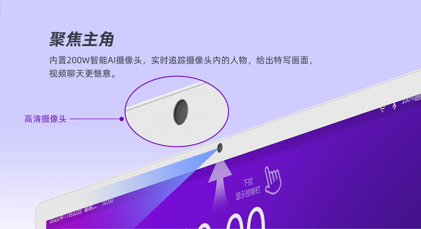 yd2333云顶电子游戏科技25寸智由屏随心屏内置高清摄像头